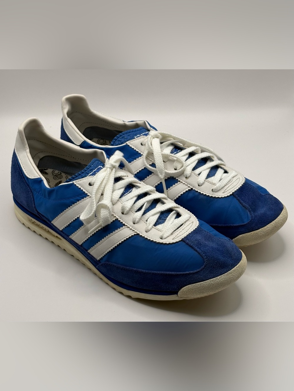 Adidas Vintage Blue White Sneakers Men’s Size 11 Retro Running Shoes Classic 3 S